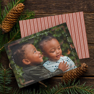 Cartão de foto moderno de Natal com uma imagem