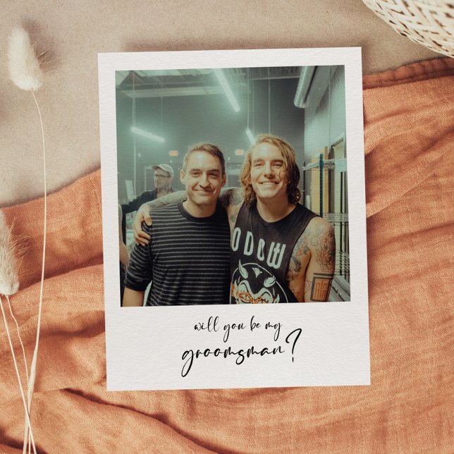 Cartão de foto moderno 'Você será meu padrinho?' (Criador carregado)