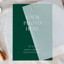 Cartão de Foto para Convites de Casamento em Vélin