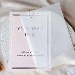 Cartão de Foto para Convites de Vellum ou Acrílico