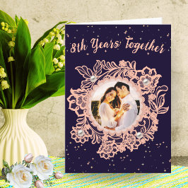 Cartão de Foto Personalizado de Aniversário de Cas