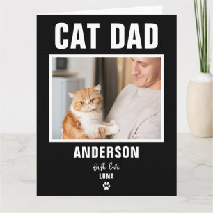 Cartão de Foto Personalizado de Pai de Gato