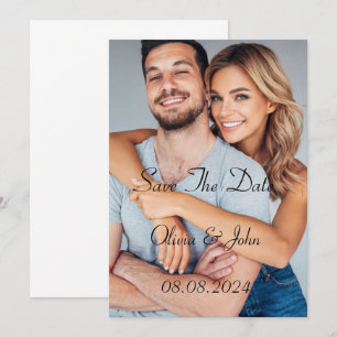 cartão de foto personalizado para salvar a data