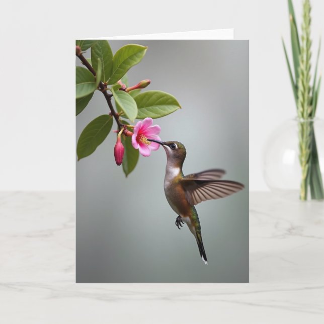 Cartão de Foto Soft Haze Bird (Frente)