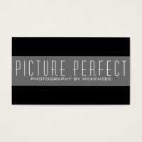 Cartão de Fotografia preto simples