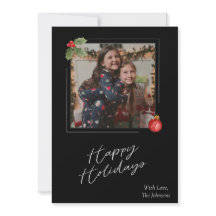 Cartão de Fotos de Férias Felizes