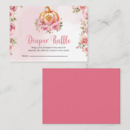 Cartão de Fralda de bebê de abóbora cor-de-rosa