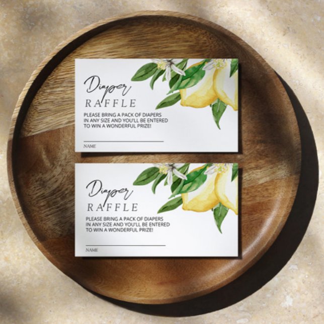 Cartão de Fralda de bebê de Lemon Greenery (Criador carregado)