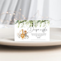 Cartão de fralda de bonde de animais Safari