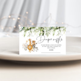 Cartão de fralda de bonde de animais Safari