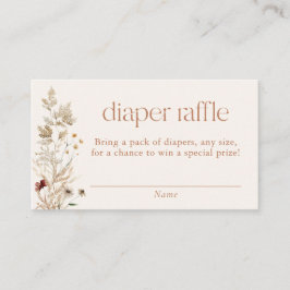 Cartão de fralda Raffle, Chá de fraldas Neutro de