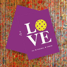 Cartão de framboesa "Amo-Te, Pickleball, Para Semp