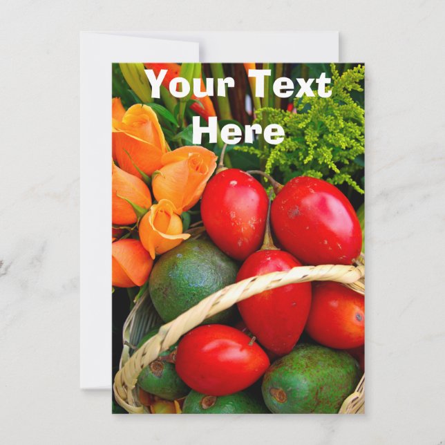 Cartão de fruta tropical personalizável (Frente)