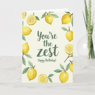 Cartão de Frutas de Aniversário Zesty