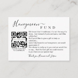 Cartão de fundo em lua de mel com QR