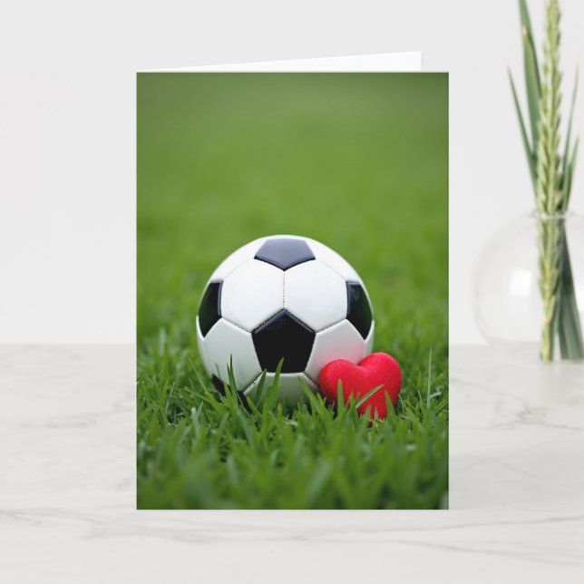 Cartão de Futebol com Coração (Frente)