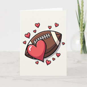 Cartão de Futebol Coração Amor Grande