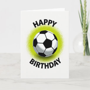 Cartão de Futebol de Aniversário com Explosão