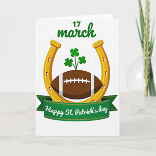 Cartão de Futebol do Shamrock de St. Patrick