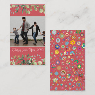 Cartão de gabinete de ano novo