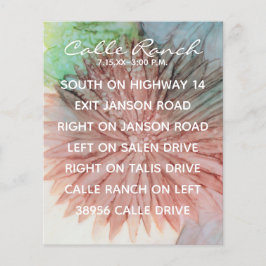 Cartão de gabinete de casamento adorável em rosa e