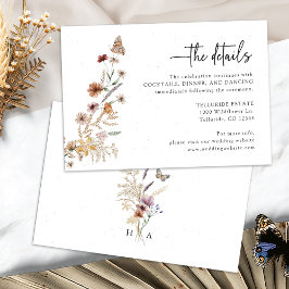 Cartão de gabinete de casamento de boho branco