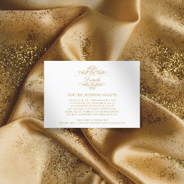 Cartão de gabinete de casamento de luxo de Ouro el