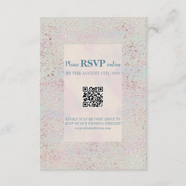 Cartão de gabinete de casamento elegante e persona (Frente)