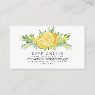 Cartão de Gabinete de Casamento Online RSVP Floral
