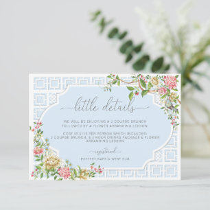 Cartão de Gabinete de Detalhes da Chinoiserie Azul