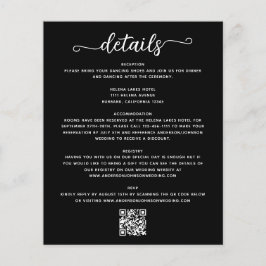 Cartão de Gabinete de Detalhes de Casamento