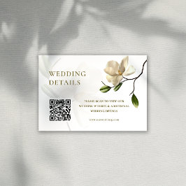 Cartão de Gabinete de Detalhes de Casamento da Mag