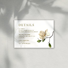 Cartão de Gabinete de Detalhes de Casamento da Mag