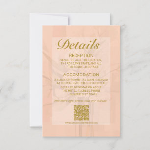 Cartão de Gabinete de Detalhes de Casamento Elegan