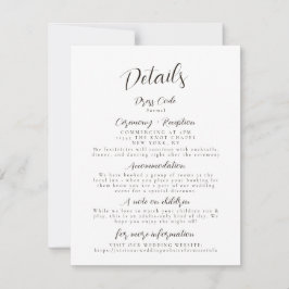 Cartão de Gabinete de Detalhes de Casamento Minima