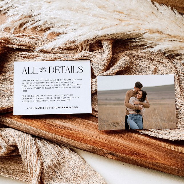 Cartão de Gabinete de Detalhes do Casamento Whimsy (Criador carregado)