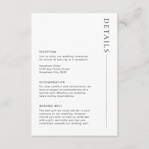 Cartão de gabinete de detalhes moderno minimalista