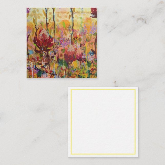 Cartão de gabinete de flores silvestres australian (Frente/Verso)