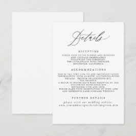 Cartão de Gabinete de Informação de Casamento Bran