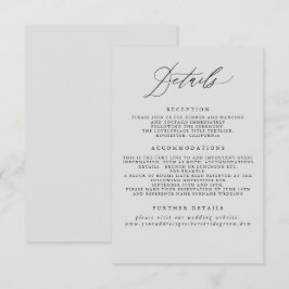 Cartão de Gabinete de Informações de Casamento de 