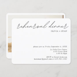 Cartão de gabinete de Janto de ensaio minimalista