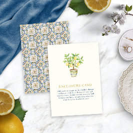 Cartão de gabinete de limão