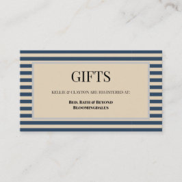 Cartão de Gabinete de Presente Clássico Blue Strip