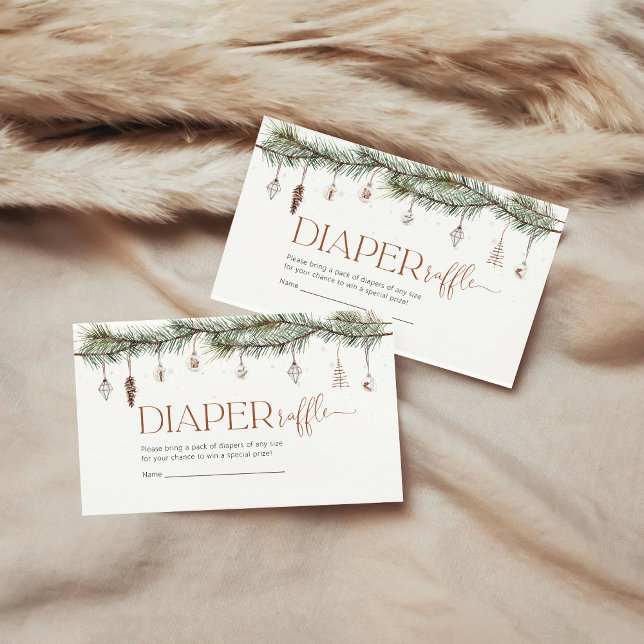 Cartão de Gabinete de Raffle da Fralda Cozy Natal (Criador carregado)