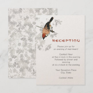 Cartão de Gabinete de Recepção Botânica para Pássa