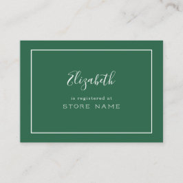 Cartão de Gabinete de Registro Verde Florestal