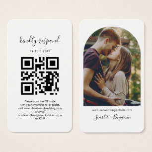 Cartão de Gabinete de Website de Casamento RSVP de