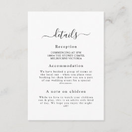 Cartão de Gabinete Detalhado de Casamento Clássico