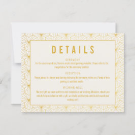 Cartão de Gabinete Detalhado de Casamento de Arte 