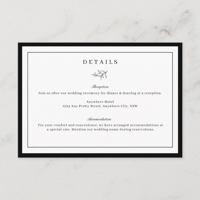 Cartão de Gabinete Detalhado de Folha Mínimo (Frente)